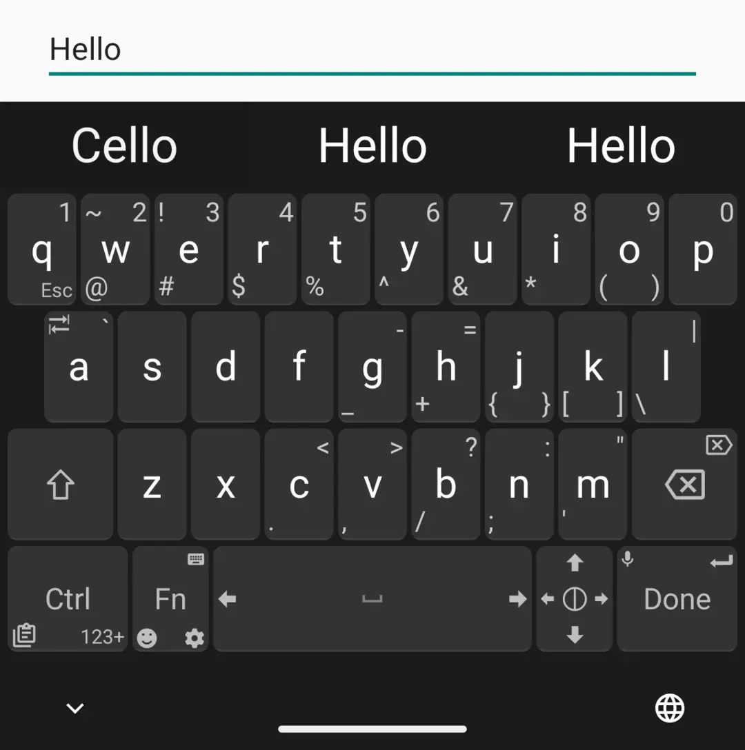 Unexpected Keyboard on a dark theme