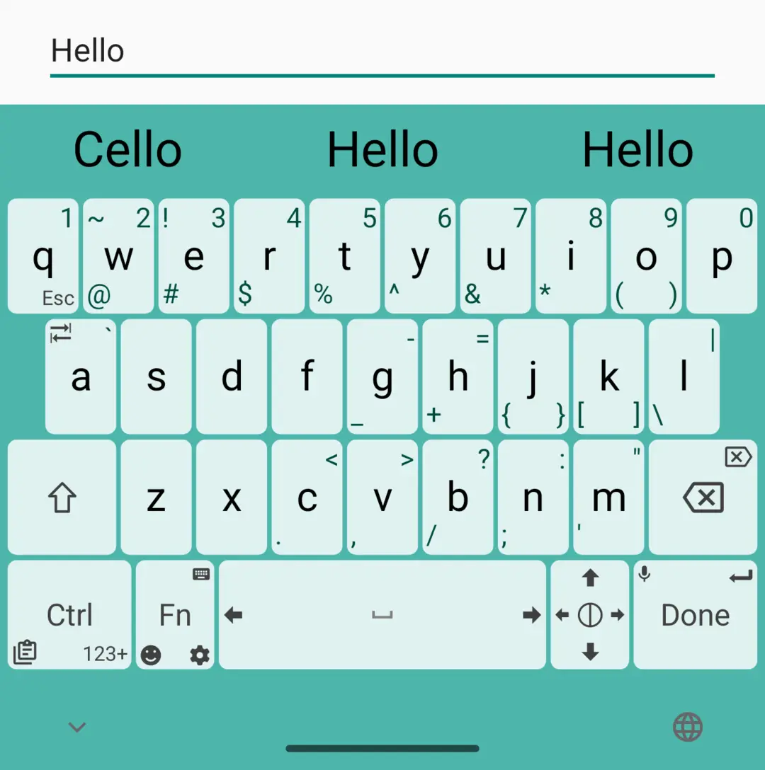 Unexpected Keyboard on a teal theme