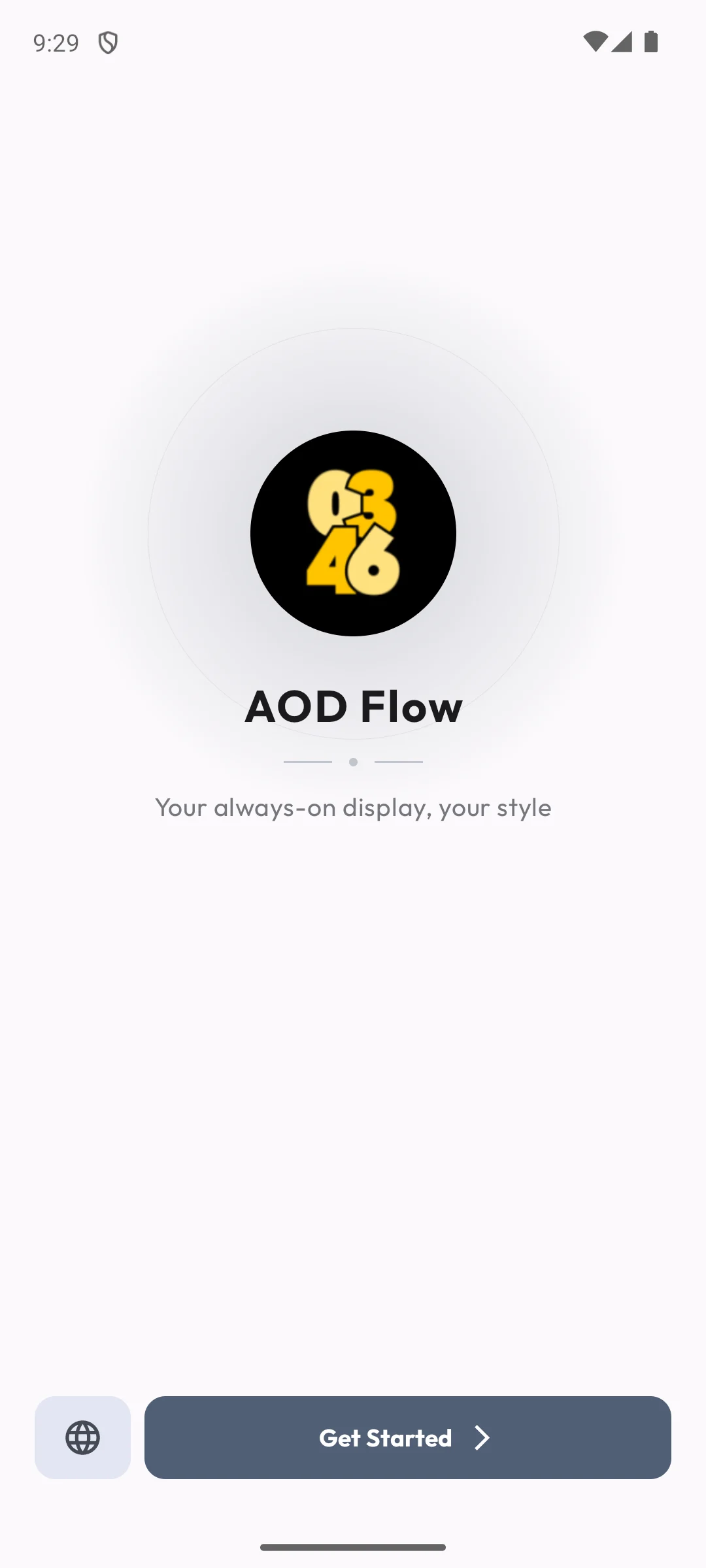 AOD Flow on Android, First run.
