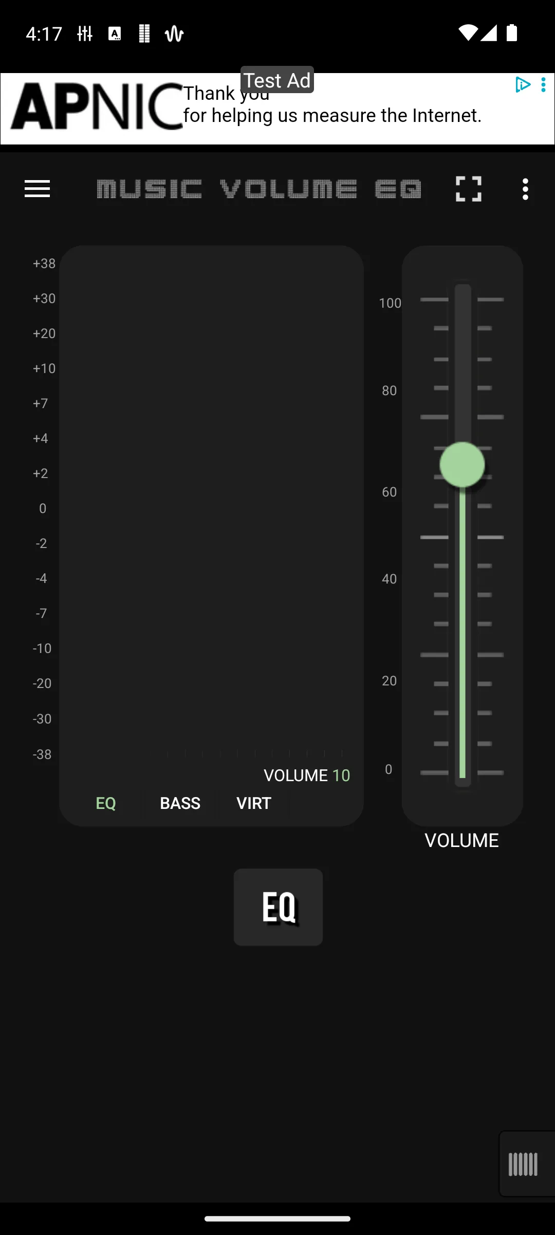 Music Volume EQ five-band equalizer with volume, bass and virtualizer controls