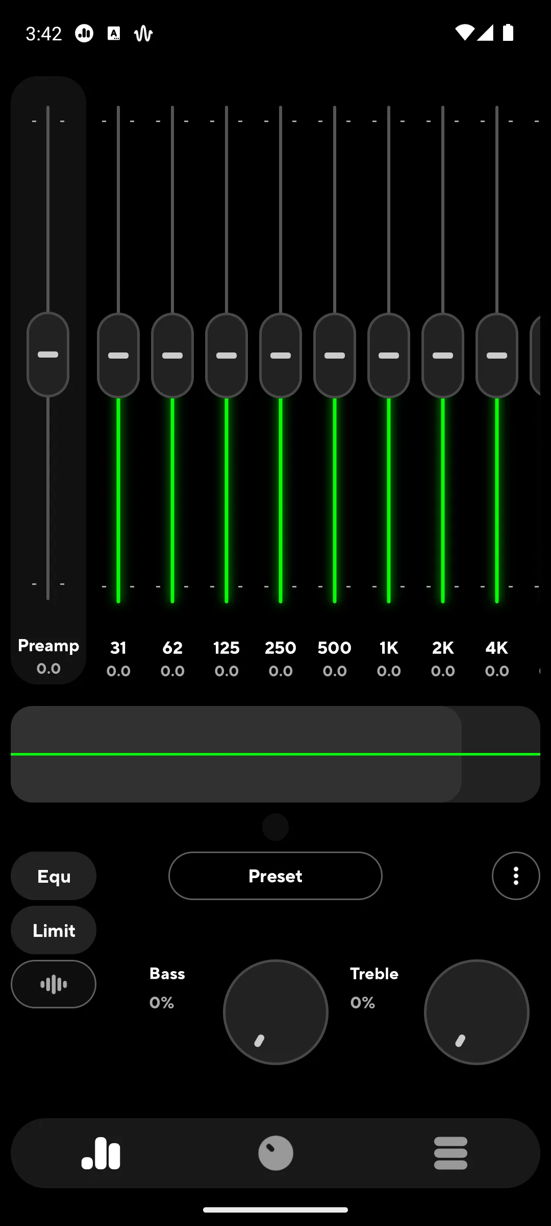 Poweramp Equalizer ten-band graphic equalizer with preamp and preset controls