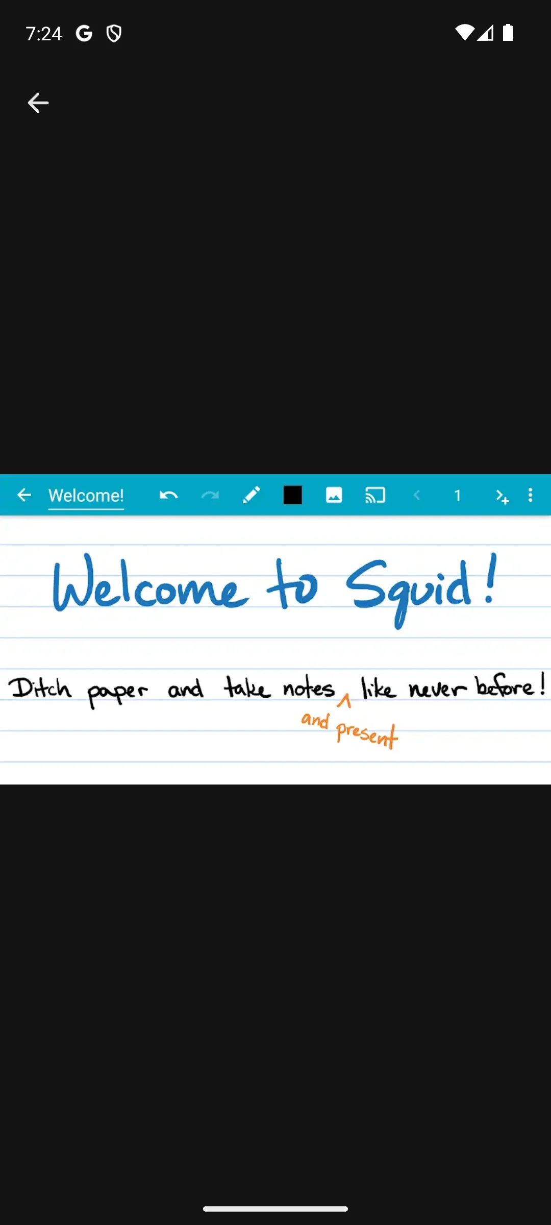Squid on Android, settings.