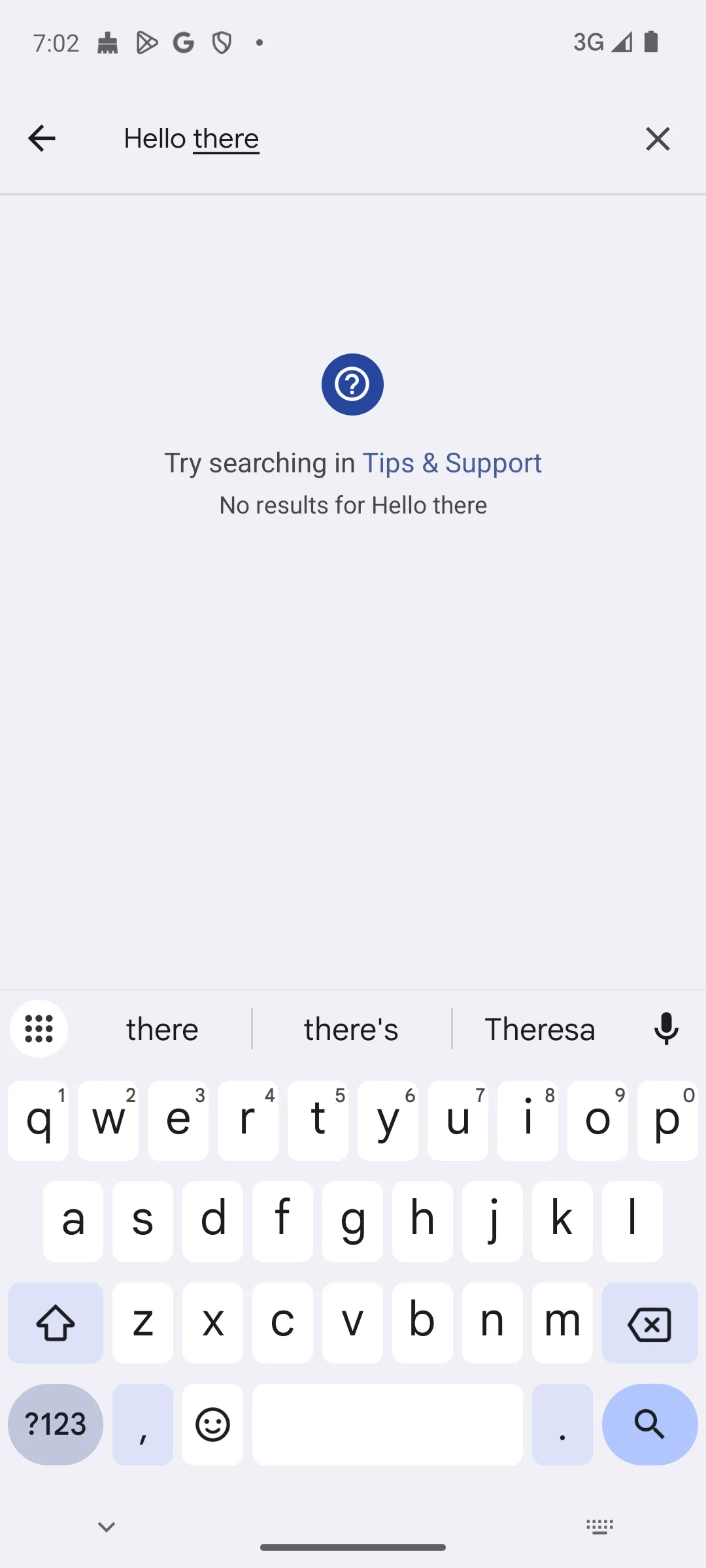 Gboard QWERTY layout with number row and word suggestions