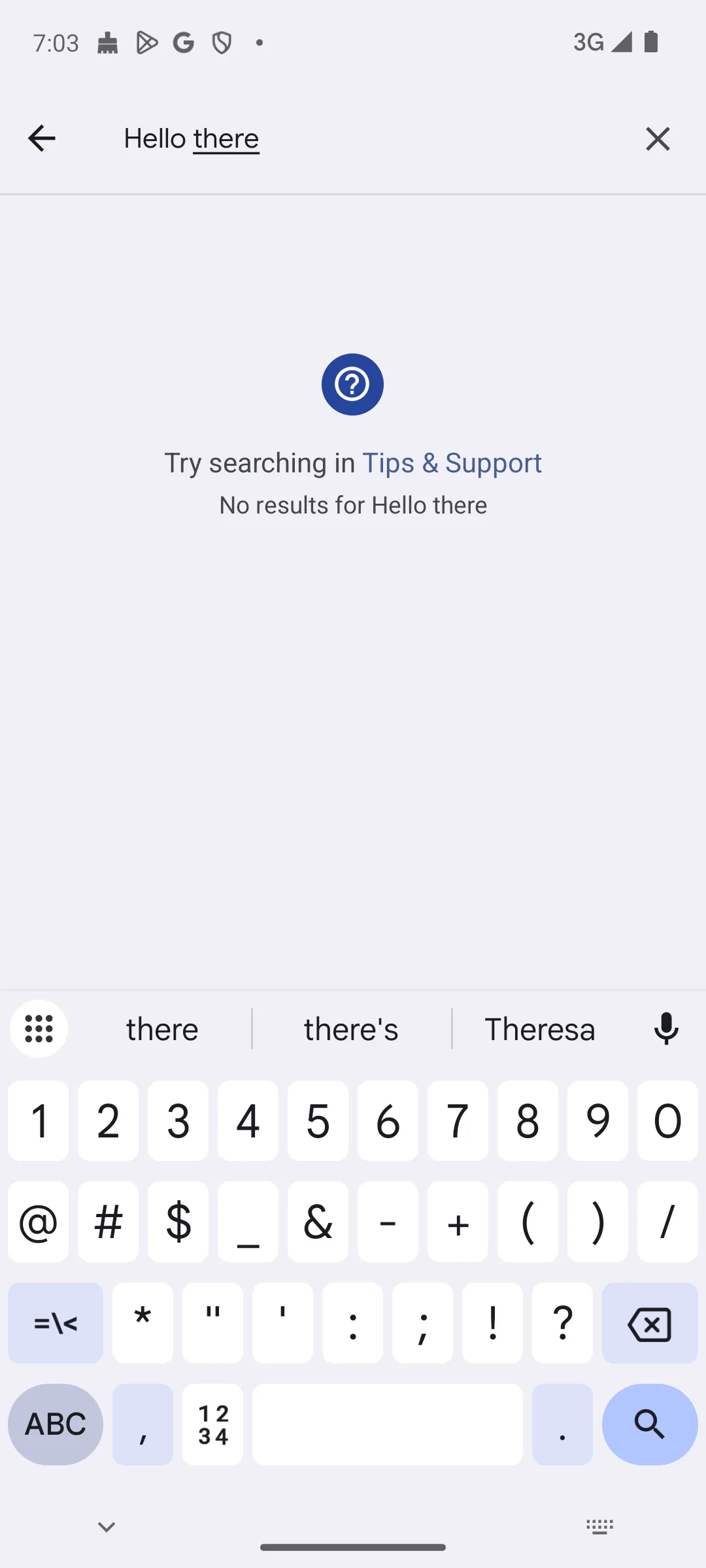 Gboard numbers and symbols layout