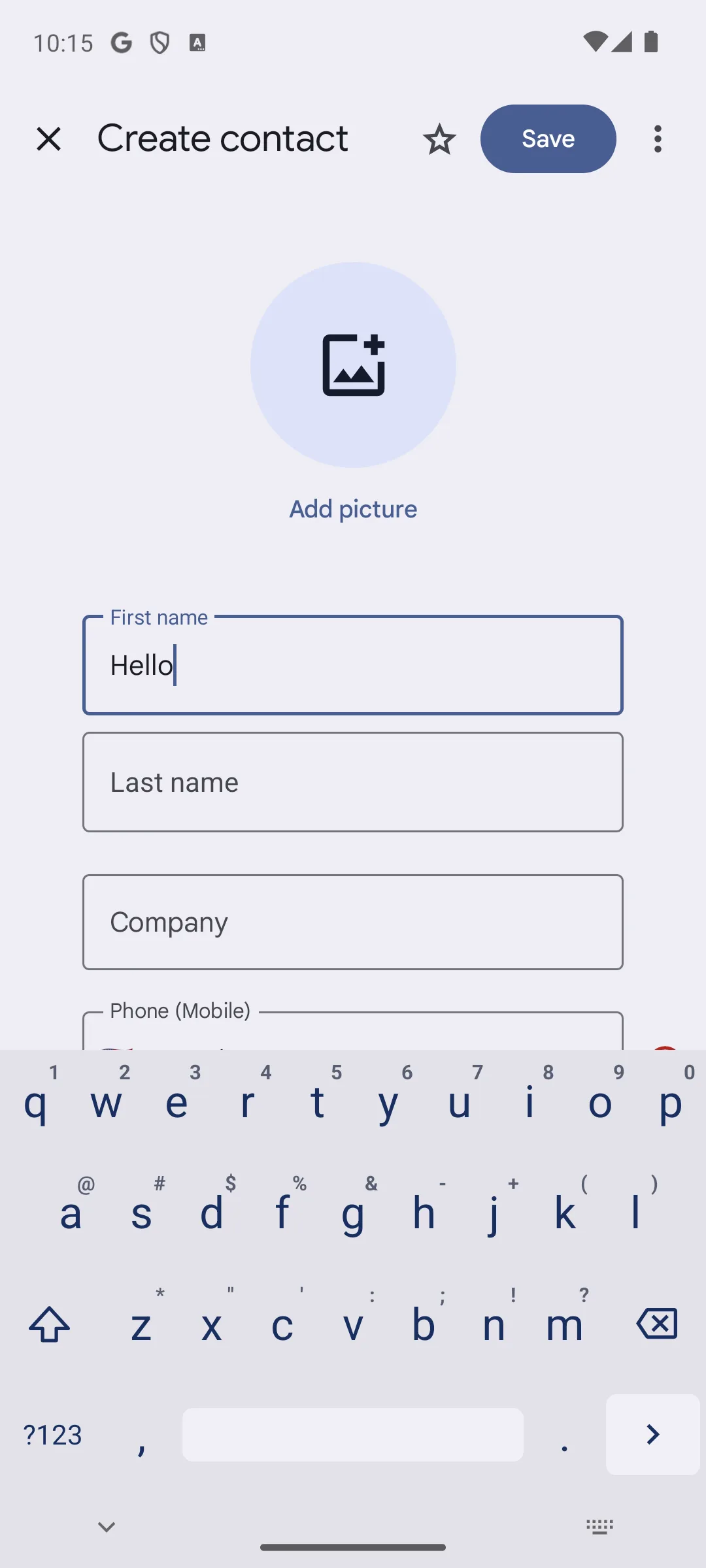 Simple Keyboard minimal letter layout with number row on Android 14