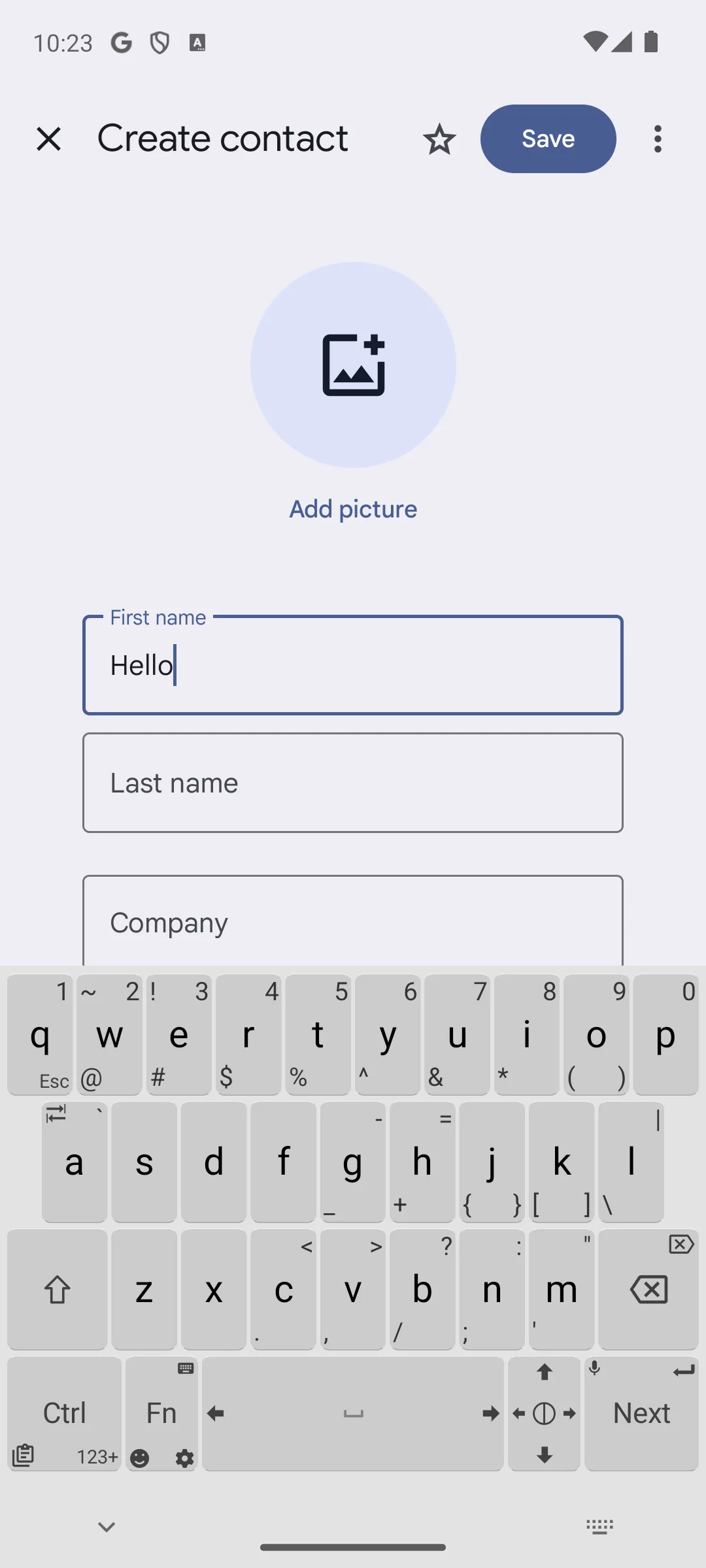 Unexpected Keyboard showing symbols on key corners plus Ctrl, Fn and Esc keys