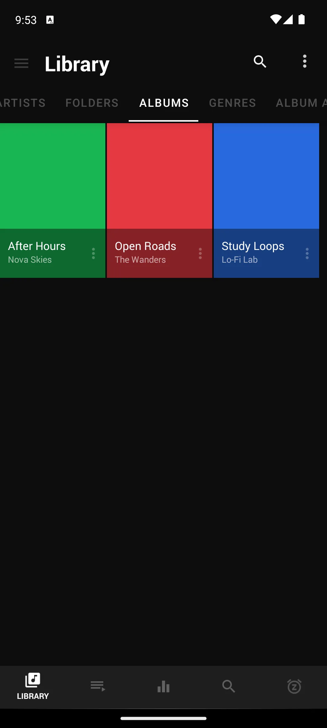 BlackPlayer albums view
