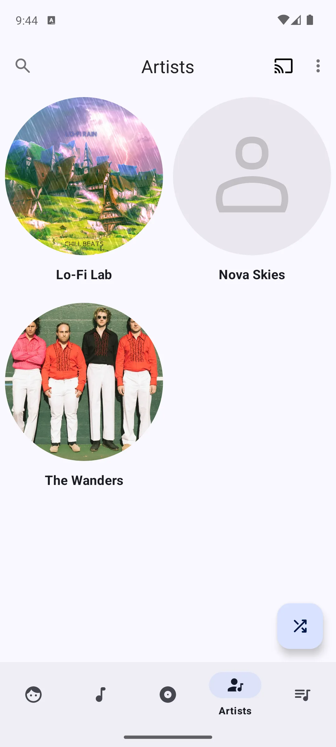 Retro Music artists with generated artist images