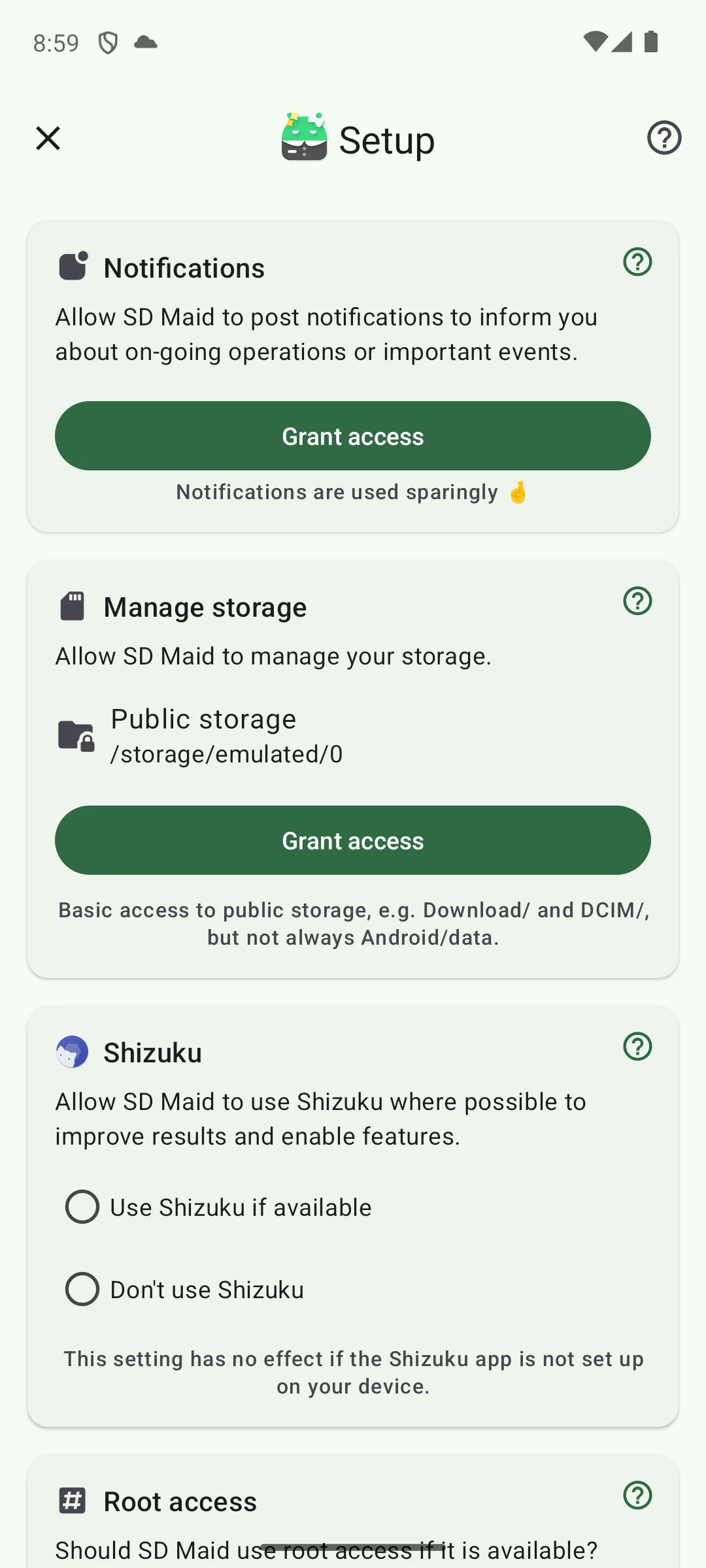 SD Maid 2 SE on Android, The same page, second view.